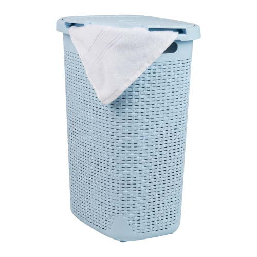 Mind Reader 60L Slim Laundry Hamper - Baby Blue