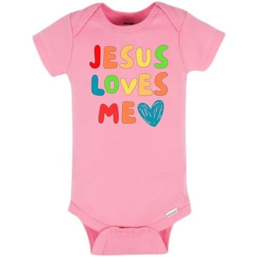 Christian Onesie for Girls Christian Onesie for Boys - Jesus Loves Me - Easter Gift - Toddler Bodsuit