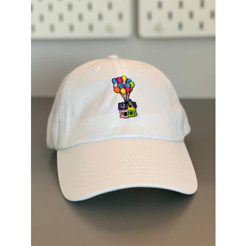 UP house with Balloons embroidered Hat Disney Pixar Carl Ellie's Adventure fan adjustable cap