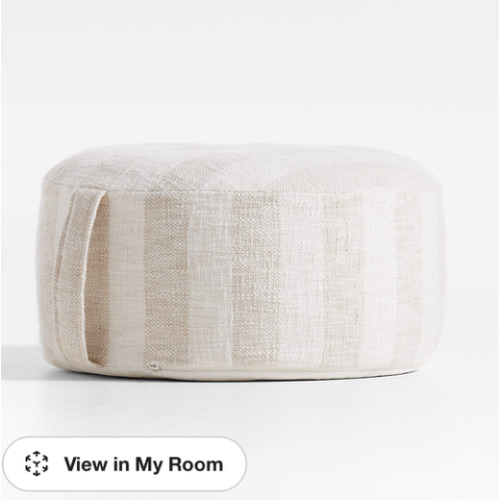 Cove Stone Tan Striped Kids Floor Cushion