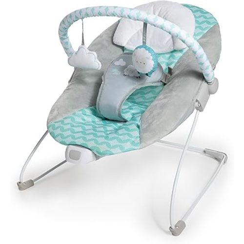 Ingenuity Ity Bouncity Bounce Vibrating Deluxe Baby Bouncer Seat, 0-6 Months Up to 20 lbs (Goji)