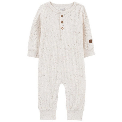 Baby Boys and Baby Girls Drop Needle Rib Jumpsuit