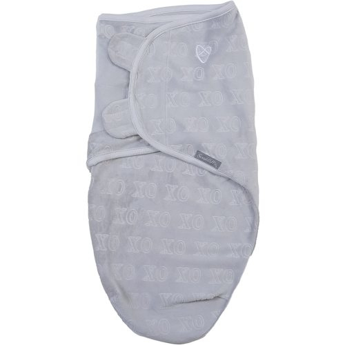 SwaddleMe by Ingenuity Original Swaddle in Velboa - Size Small/Medium, 0-3 Months, 1-Pack (Hugs & Kisses)