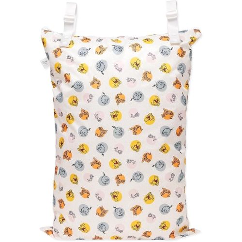Bumkins Disney Waterproof Hanging Wet Bag Large for Baby, Laundry, Dirty Clothes, Travel, Swim Suit, Cloth Diapers, Pool, Towels, Daycare, Beach, Zip Reusable Bag, Vacation Packing, XL Winnie the Pooh