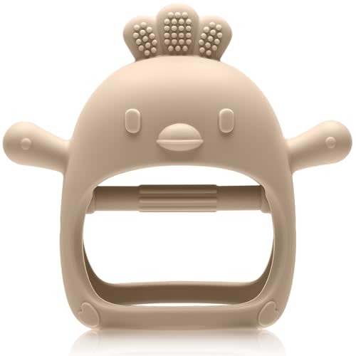 Baby Teething Toys for 0-6 6-12 Months, Never Drop Infant Teether Teething Mitten Toys for 0 3 6 9 12 Months, Newborn Soothing Teething Toy Gifts for 1 One Year Old Baby Boys Girls