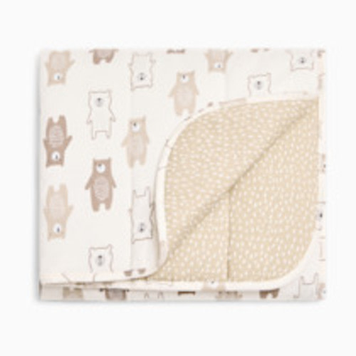 Small Story Organic Cotton Quilted Blanket - Bear Friends