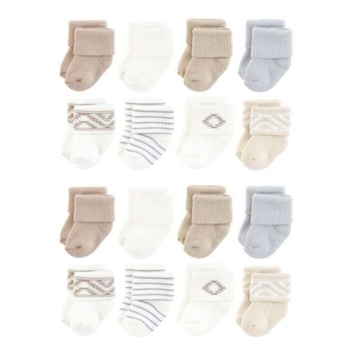 Hudson Baby Cotton Rich Baby Terry Socks 16-Pack