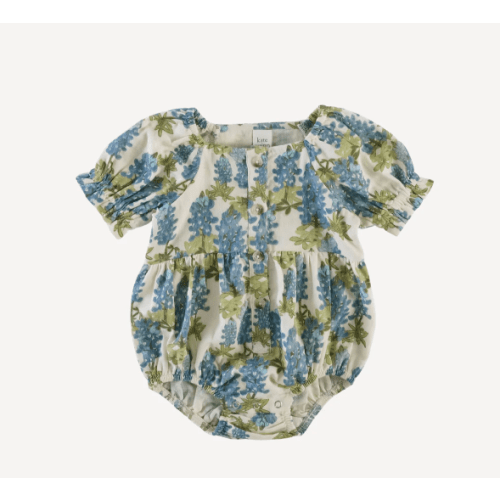the woodland bubble | blue bonnets | organic cotton gauze