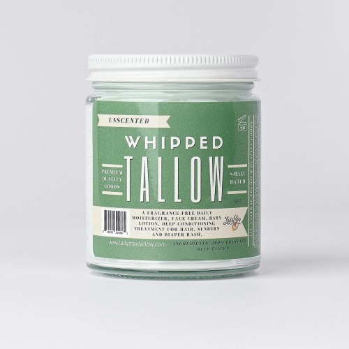 Unscented Whipped Tallow Moisturizer | Natural Beef Tallow Moisturizer