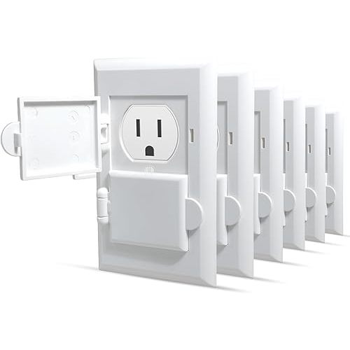 Outlet Covers Baby Proofing - 6 Pack Baby Proof Safety Electric Plug Covers - for Duplex Outlets - Easy Install