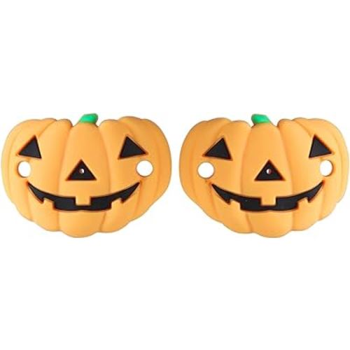 BinaryABC Halloween Pumpkin Baby Pacifier,Halloween Silicone Baby Nipple,Halloween Party Favors Gifts,2Pcs