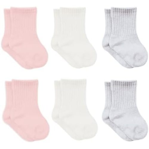 bistyle Baby Grip Ankle Socks 6 Pairs | Newborn Infant Toddlers Socks Organic Cotton | Kids Boys Girls Ankle Socks
