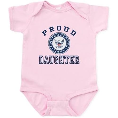 CafePress Proud US Navy Daughter Infant Bodysuit Cute Infant Bodysuit Baby Romper