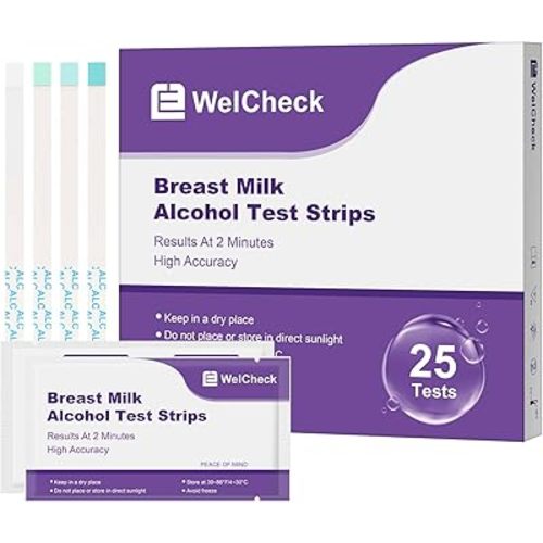 Breast Milk Test Strips - 25 Individually Packaged Strips - Fast Results in 2 Minutes - Easy at-Home Testing