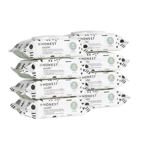 The Honest Company Plant-Based Baby Wipes made with over 99% Water - Pattern Play - 576ct