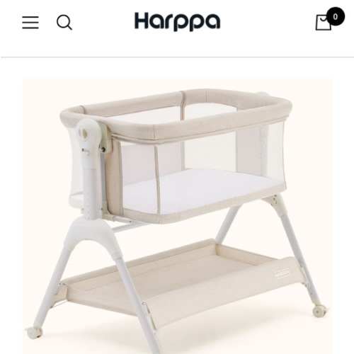 HARPPA Cuddly Sway | 3-in-1 Rocking Baby Bassinet & Bedside Sleeper with Anti-Reflux Mattress for Newborns | Attaches to Bed, Adjustable Height, Tool-Free Setup, Portable Wheels, CPSC Certified, Gentle Rocking Motion | Ideal for Infants, Safe Co-Sleeping