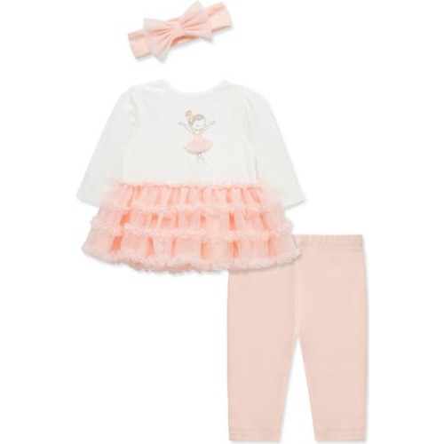 Little Me Ballerina Tutu Top, Leggings & Headband Set | Nordstromrack