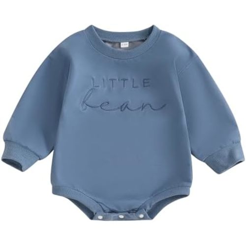 Gender Neutral Newborn Baby Boy Girl Fall Winter Clothes Long Sleeve Bubble Romper Onesie Unisex Infant Outfit