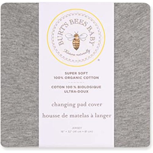 Burt's Bees Baby Changing Pad Cover - 100% Organic Cotton Essentials Bundle