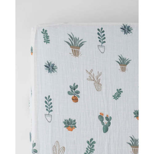 Cotton Muslin Crib Sheet - Prickle Pots
– Little Unicorn USA