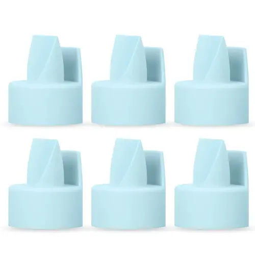 [6-Count] Papablic Duckbill Valves Compatible with Spectra and Medela, Replaceable Duckbill Valves for Spectra S1 S2 valves and Medela Pump in Style, BPA/DEHP Free Blue