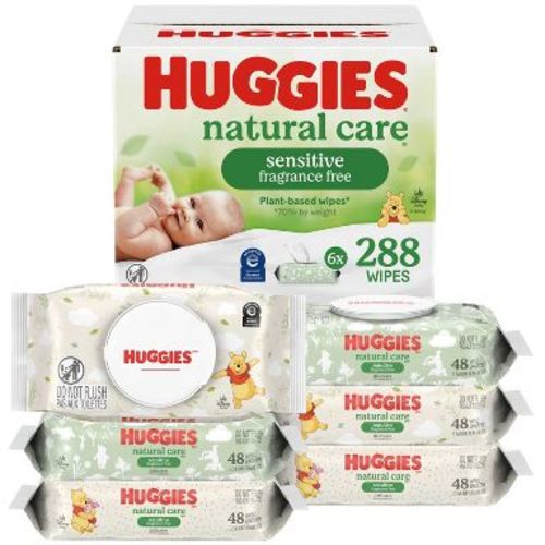 Huggies Natural Care Sensitive Unscented Baby Wipes - 288ct