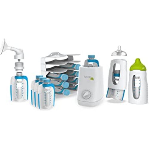 Kiinde Twist Universal Direct-Pump Feeding System and Warmer Gift Set for Breastmilk Collection, Freezing, Heating and Feeding, Free Foodi Starter Kit Included, New Mom Gift
