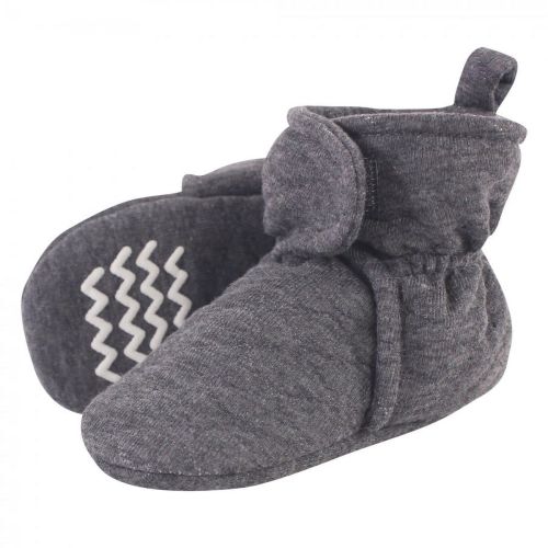 Hudson Baby Baby and Toddler Quilted Booties, Charcoal, 0-6 Months