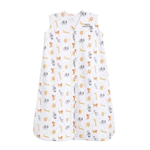 HALO SleepSack, 100% Cotton Wearable Blanket, Swaddle Transition Sleeping Bag, TOG 0.5, Jungle Cotton, Medium - Medium (Pack of 1)