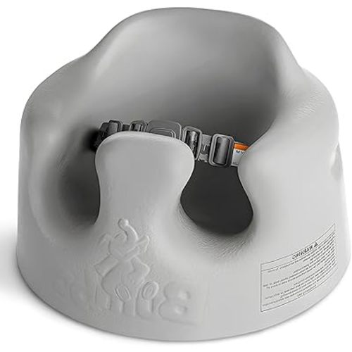 Bumbo Baby Floor Seat, Portable Infant Sit Up Activity & Eating Chair, Cool Grey