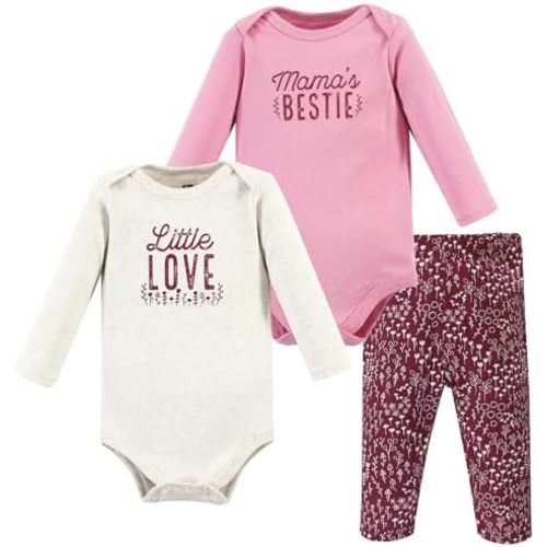 Hudson Baby Unisex Cotton Bodysuit and Pant Set