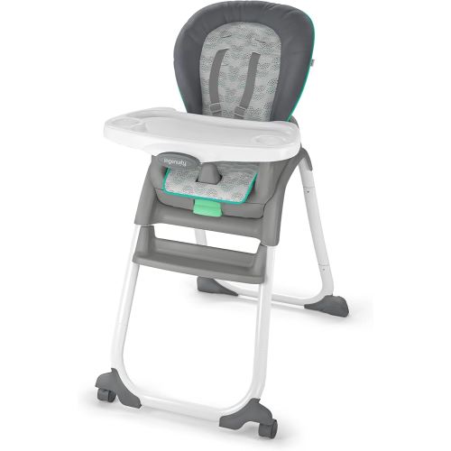 Ingenuity Full Course 6-in-1 High Chair - Baby to 5 Years Old, 6 Convertible Modes, 2 Dishwasher Safe Trays - Astro, 13108