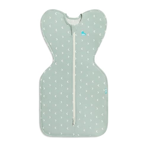Love to Dream Swaddle UP, Baby Sleep Sack, 1.0 TOG, Self-Soothing Swaddles for Newborns, Improves Sleep, Snug Fit Helps Calm Startle Reflex, New Born Essentials for Baby, Moon Olive, 5-8.5 lbs
