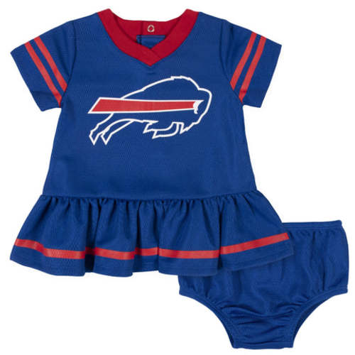 Baby Girls Buffalo Bills Dress &amp; Diaper Cover Set