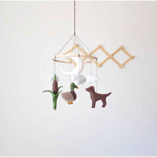 Mallard duck baby mobile, unique baby gift