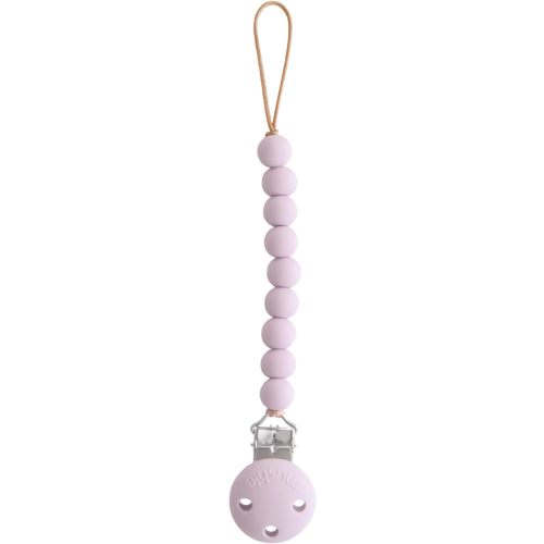 mushie 100% Silicone Baby Pacifier Clip BPA Free | Hera (Soft Lilac)