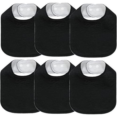 8 Pack Baby Bibs Unisex Adjustable with Snaps Ultra Soft Absorbent Drooling Teething for Boys and Girls