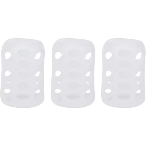Garosa 3Pcs Silicone Sleeve Glass Milk Bottle Sleeve Silicone Wide Caliber Silicone Thermal Insulation Milk Bottle Cover Baby Supplies