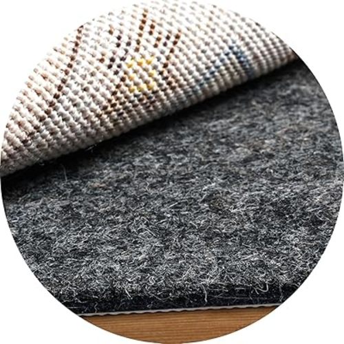 Rug Pad 1/4” Thick, Round 6 Ft Non Slip Carpet Gripper