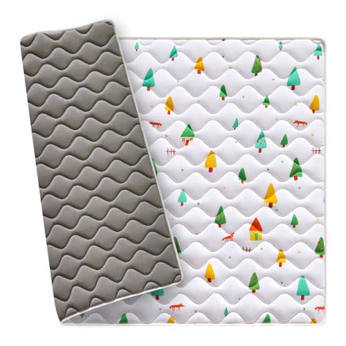 Premium Foam Baby Play Mat 50" X 50", Thick One-Piece Crawling, Odorless Floor Mat, Non-Slip Cushioned Baby Playmat for Infants,Babies,Toddlers. Machine Washable for Easy Care.
