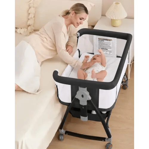 Baby Bassinet, Bassinet Bedside Sleeper with Wheels, Breathable - TikTok Shop