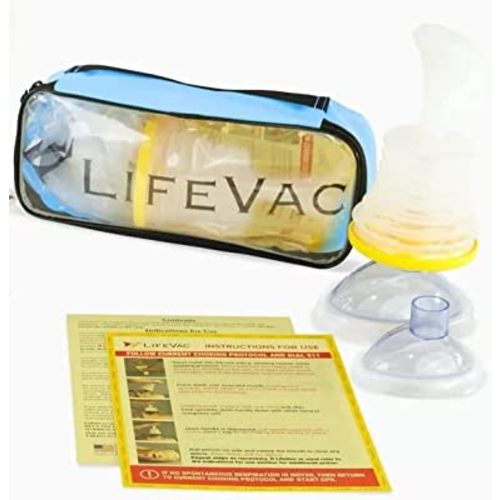 LifeVac Blue Travel Kit - Choking Rescue Device, Portable Suction First Aid Kit for Kids and Adults, Airway Suction Device for Children