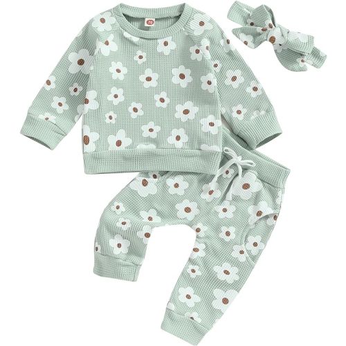 Newborn Infant Baby Girl Clothes Set Long Sleeve Sweatshirts Tops Pants Outfits Clothing Gifts 3 6 9 12 18 24 Months