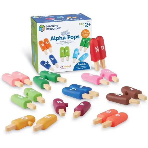 Learning Resources Smart Snacks Alpha Pops, 26 Pieces, Age 2+, Toys for Toddlers, Toddler Alphabet, Learning ABC, Learning Toys, Stocking Stuffers for Kids