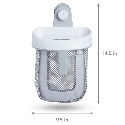 Munchkin® Super Scoop™ Hanging Bath Toy Storage with Quick Drying Mesh, Grey - Bath Toy Scoop
