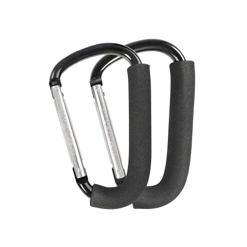 Stroller Hooks, 6.3" Large Stroller Clip, 2 Pack Stroller Hooks for Hanging Bags and Shopping, Stroller Accessories for Mommy, Large Carabiner