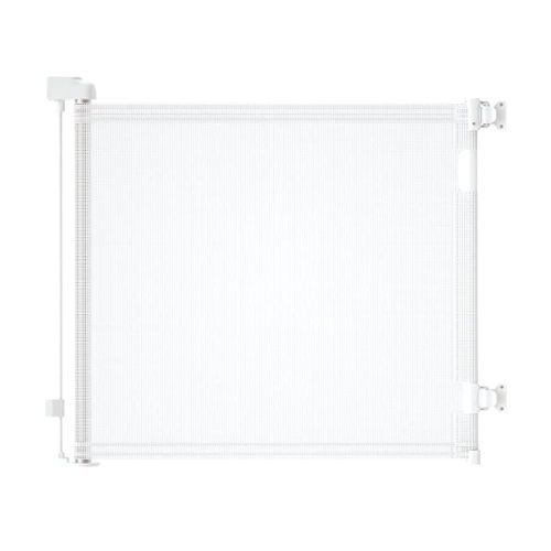 Retractable Baby Gate,Mesh Baby Gate or Mesh Dog Gate,33" Tall,Extends up to 71" Wide,Child Safety Gate for Doorways,Stairs,Hallways,Indoor/Outdoor（White,33"x71"） - 33x71 Inch