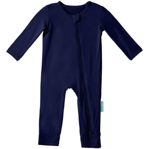 Baby Long Sleeve Romper Jumpsuit, Premium Soft Rayon One Piece Pajamas Boy Girl 2-Way Zipper Coverall Sleeper
