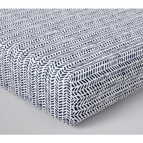 Sateen Chevron Crib Sheets | Pottery Barn Kids