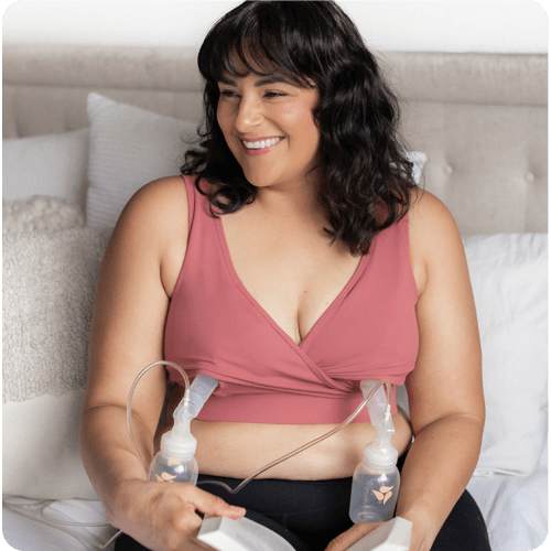 Everyday Luxe 3.0 Nursing & Hands-Free Pumping Bra - 2XL, blush